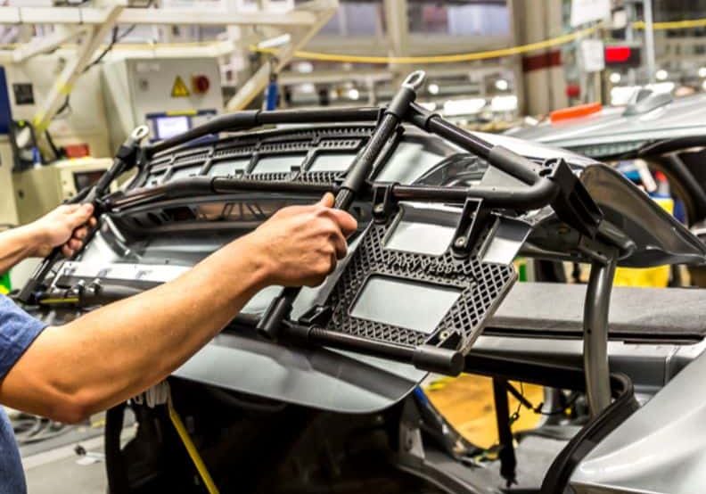With 3D printing, auto manufacturer Ford produces hand jigs in 2-3 days and prints fixtures overnight, helping them innovate faster plus drastically reducing costs.