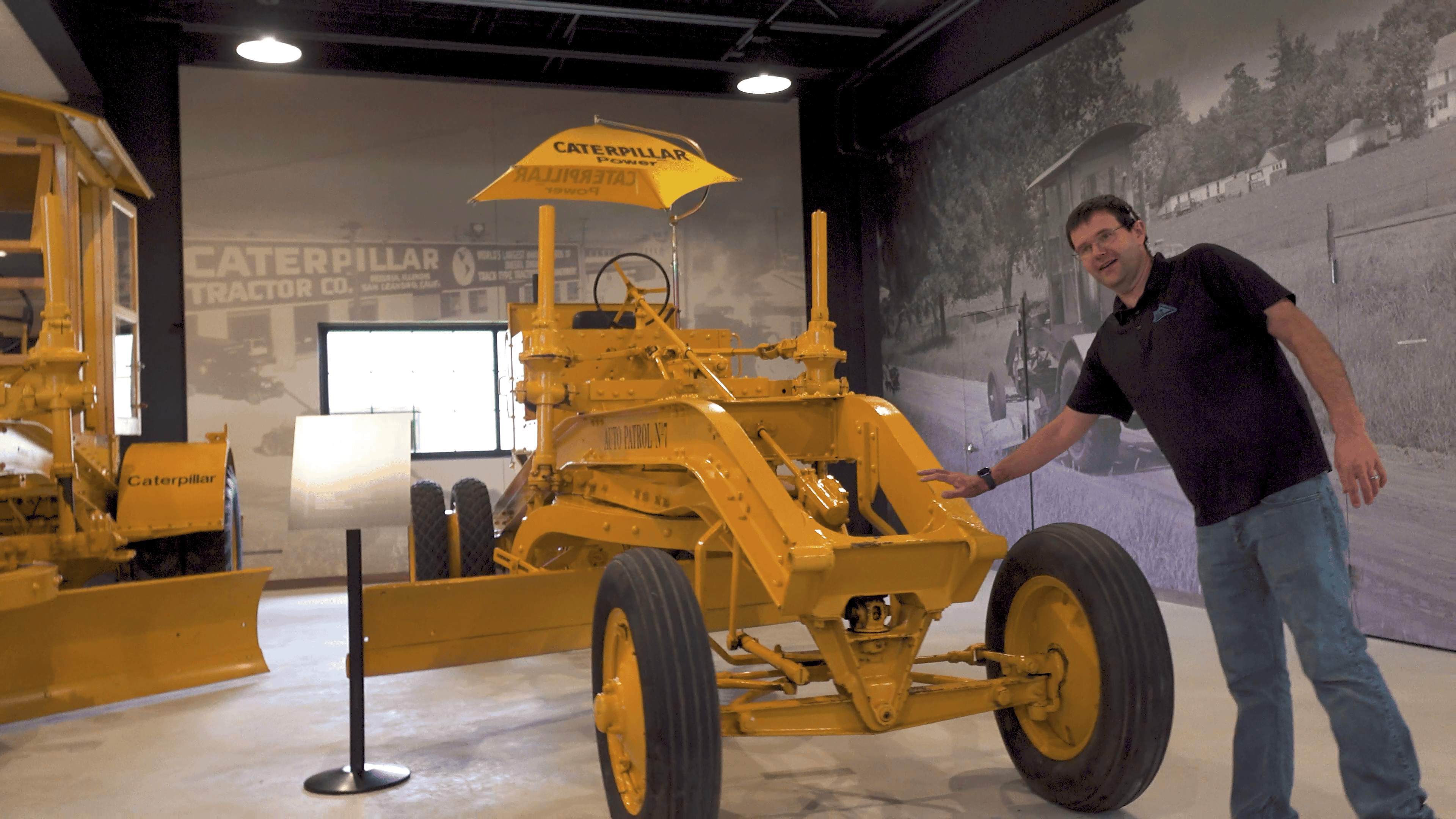 Ryan Young, a project manager with an exhibit at the C.J. Moyna & Sons legacy center.